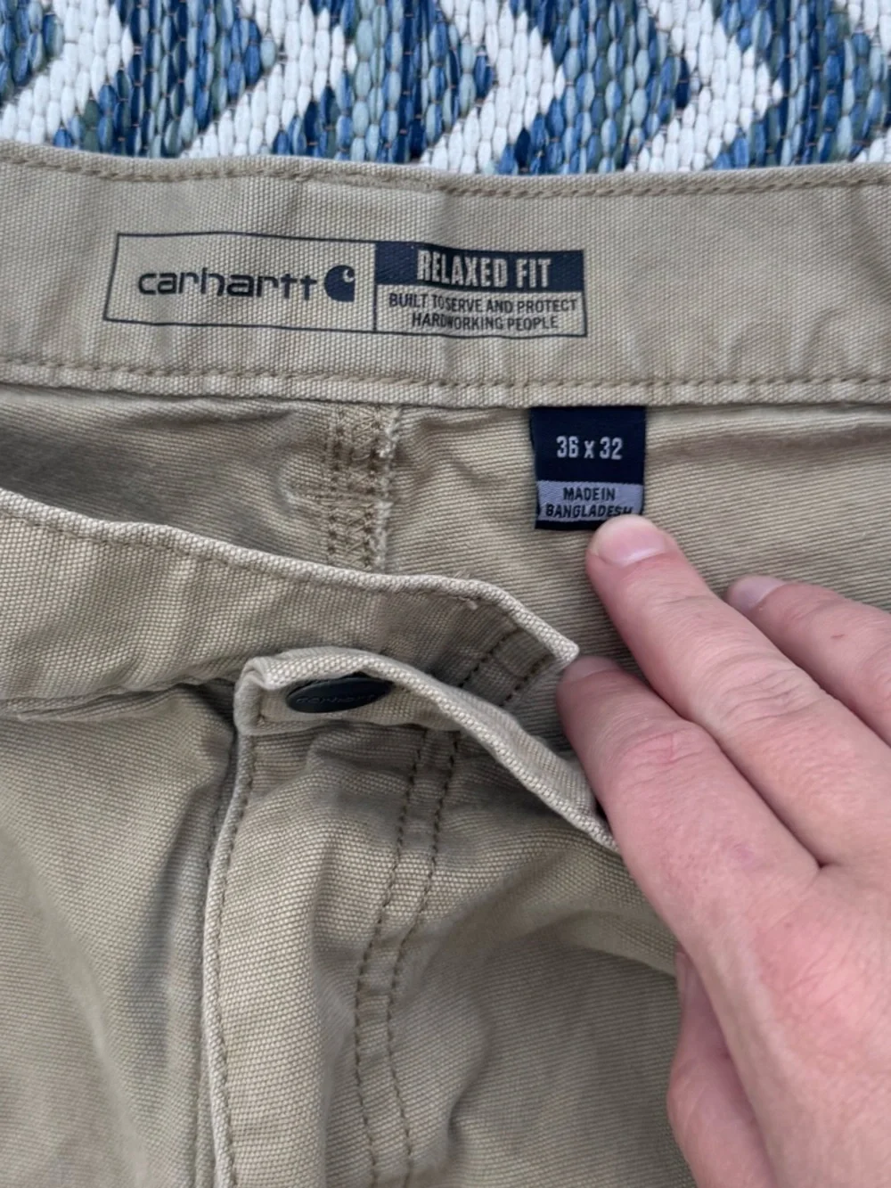 Carhartt Men's Khaki Straight-Leg Chinos